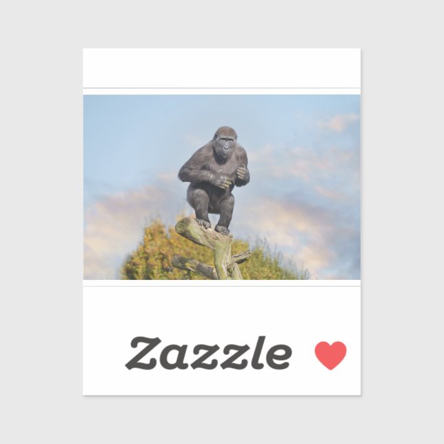 Adesivo Lei de Equilíbrio de Árvores de Gorila (Folha)