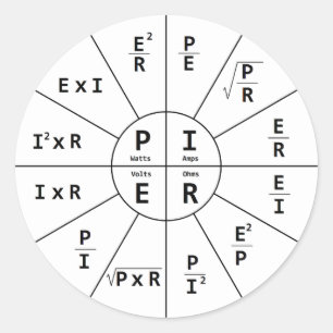 Adesivo Lei de Ohm para DC