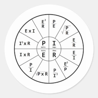 Adesivo Lei de Ohm para DC