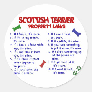 Adesivo Lei de Propriedade do TERRIER SCOTTISH 2