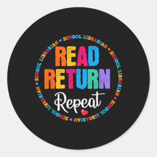 Adesivo Leia Devolva Repita Bibliotecário Escolar Bibliote