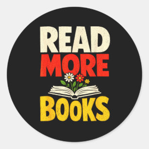 Adesivo Leia mais livros flor ousada minhoca motivacional