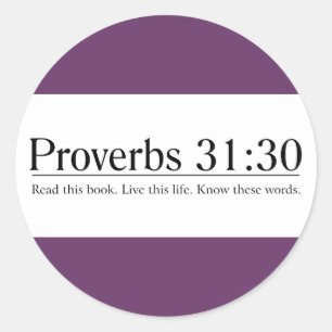 Adesivo Leia o 31:30 dos provérbio da bíblia