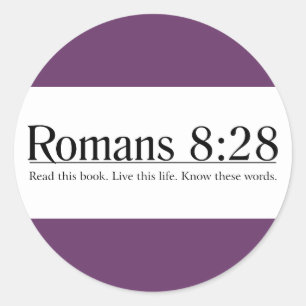 Adesivo Leia o 8:28 dos romanos da bíblia