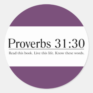 Adesivo Leia os provérbios de Bíblia 31:30