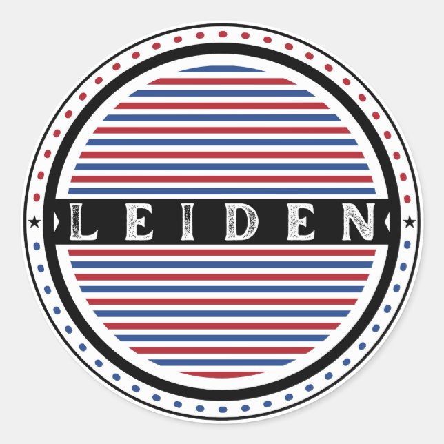 Adesivo Leiden City Pride Emblem – Dutch Identity (Frente)