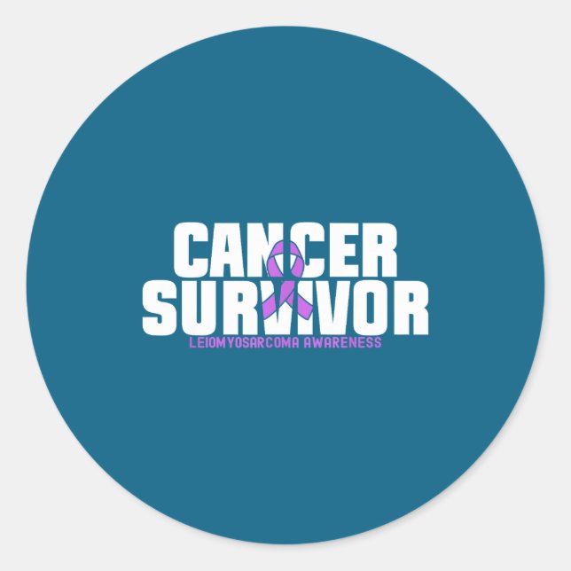 Adesivo Leiomyosarcoma Cancer Survivor Fighter Awareness (Frente)