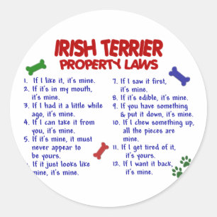 Adesivo Leis 2 da propriedade de TERRIER IRLANDÊS
