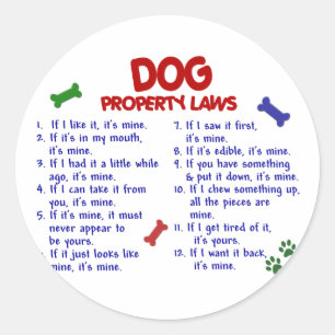 Adesivo Leis 2 da propriedade do CÃO