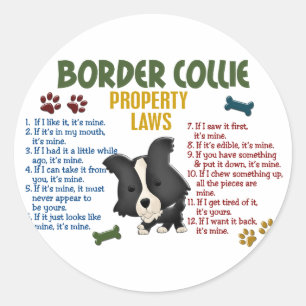 Adesivo Leis 4 da propriedade de border collie