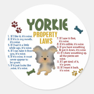 Adesivo Leis 4 da propriedade de Yorkie