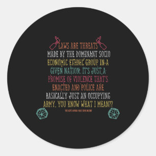 Adesivo Leis São Ameaças Da Dominante Socio Econom