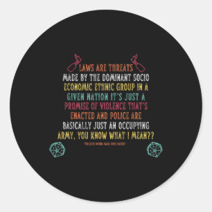Adesivo Leis São Ameaças Da Dominante Socio Econom