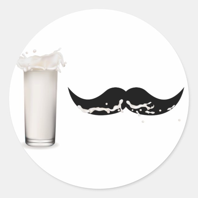 Adesivo Leite bigode (Frente)