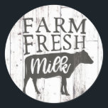 Adesivo Leite de Vaca Branco Fresco da Fazenda de Madeira<br><div class="desc">Itens correspondentes disponíveis.</div>