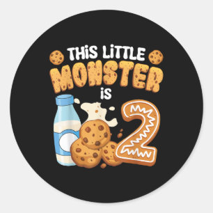 Adesivo Leite E Biscoitos Este Monstrinho Tem 2 2º Anivers