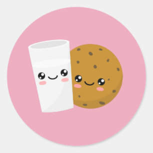 Adesivo Leite e Cookie