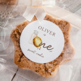 Adesivo Leite e Cookies Primeiro Convite de aniversário