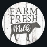 Adesivo Leite Fresco da Fazenda Vaca Branca de Madeira Paí<br><div class="desc">Itens correspondentes disponíveis.</div>