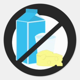 Adesivo Leite Negro Sem Leite Sem Leite ou Alergia Leiteir