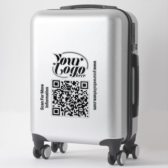 Adesivo Leitor de Código QR Texto Personalizado Empresaria (Mala)