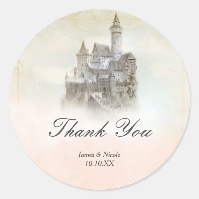 Adesivo Leitura Branca de Sonho-Rosa Tale Storybook Castle (Frente)