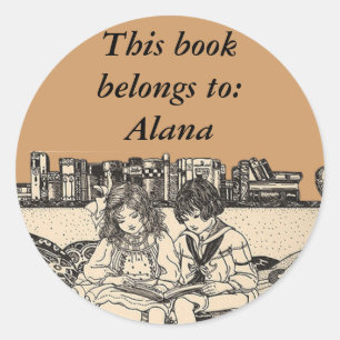 Adesivo Leitura da menina e do menino