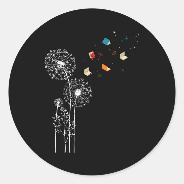 Adesivo Leitura Dandelion do Livro Bibliotecário do Bookwo (Frente)