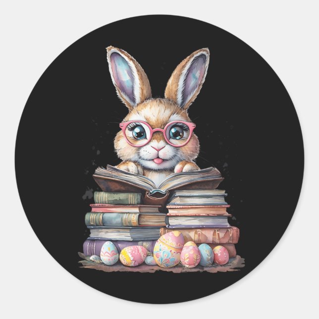 Adesivo Leitura de Bookworms "Cony Gles" em páscoa (Frente)