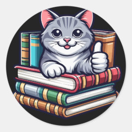 Adesivo leitura de livros escola de catadores