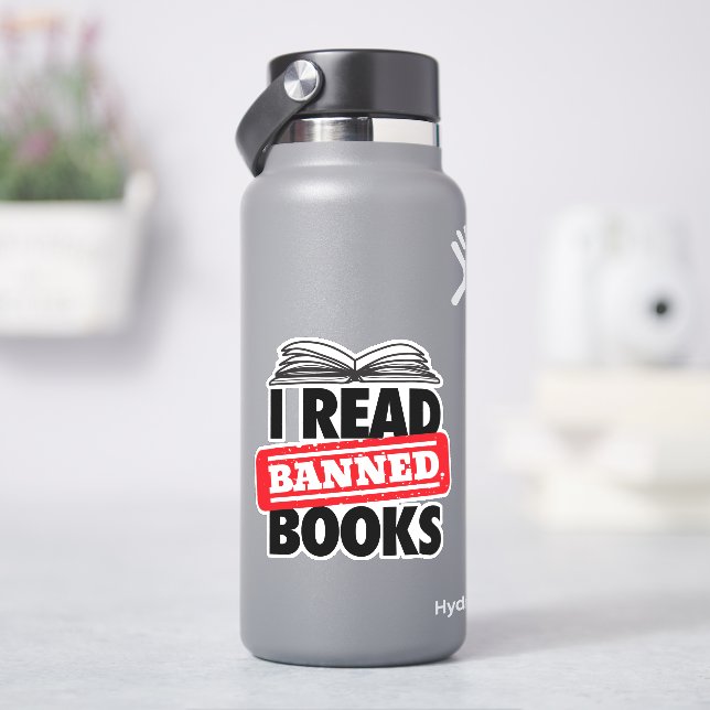 Adesivo Leitura de livros proibidos vinil Stickers (HidroFlask)