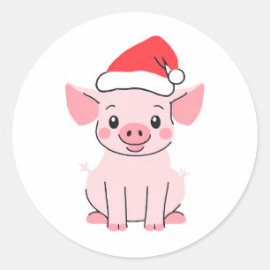 Adesivo Leitura de Natal precioso com Santa Hat
