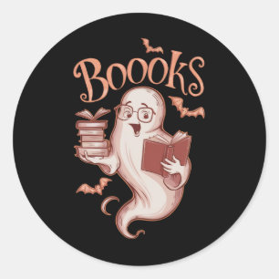 Adesivo Leitura de Professores Bibliotecários do Halloween