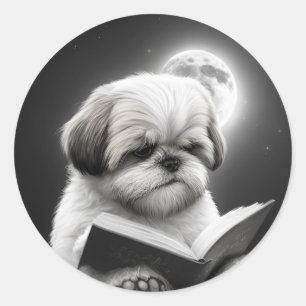 Adesivo Leitura do Livro Shih Tzu