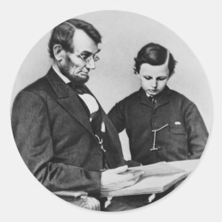 Adesivo Leitura do Presidente Lincoln com o filho Tad, 186