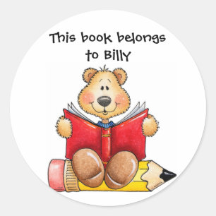 Adesivo Leitura do urso de ursinho