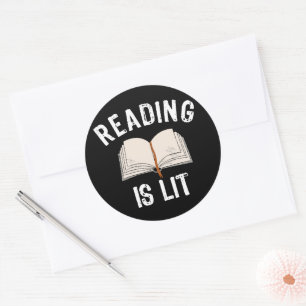 Adesivo Leitura é Lit - Leitura de livros de literatura -