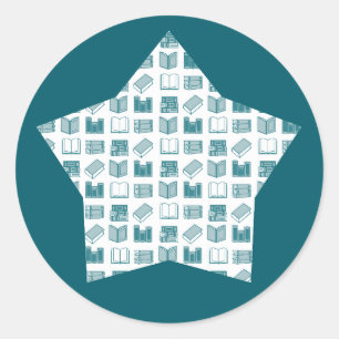 Adesivo Leitura e padrão de Escrevendo do livro lacrimogên
