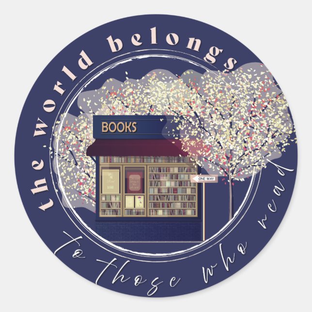 Adesivo Leitura, Leitura, Livros Bibliotecários (Frente)