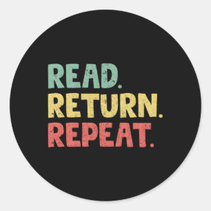 Adesivo Leitura Retorno Repetir Trabalhador da Biblioteca