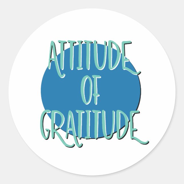 Adesivo Lema de Recuperação Atitude de Gratidão (Frente)
