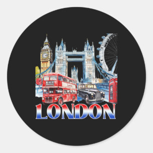 Adesivo Lembrança da Cidade de Londres Vibração de Férias 
