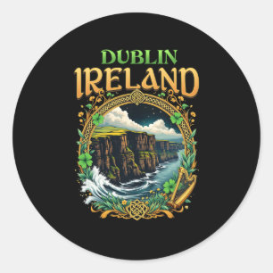 Adesivo Lembrança de Dublin Irlanda Falésias do Mar Férias