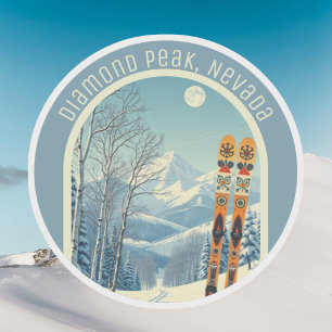 Adesivo Lembrança de esqui do Diamond Peak Nevada