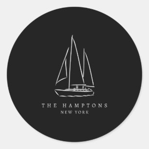 Adesivo Lembrança de Navegação do Yacht Club de The Hampto