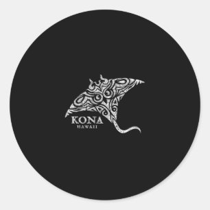 Adesivo Lembrança Vintage Kona Hawaii Manta Ray Meninos Me