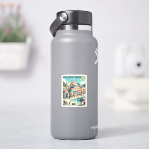 Adesivo lembranças de kefalonia grécia viagem vintage