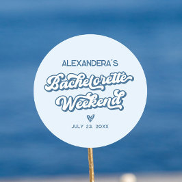 Adesivo Lembrancinha de Festa de Noiva na Praia Azul