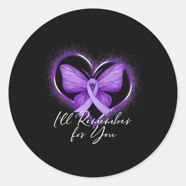 Adesivo Lembrar-me-ei da Consciência do Mal de Alzheimer R (Frente)