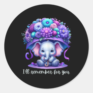 Adesivo Lembrar-me-ei do seu Elefante Roxo Heimerheimer